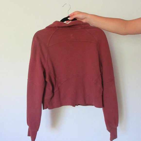 Lululemon Athletica Burgundy Half-Zip Sweatshirt - Picture 4 of 4